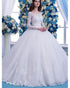 2019 Elegant Lace Wedding Dresses Full Sleeve Lace Tulle Bridal Gown Ball Gowns
